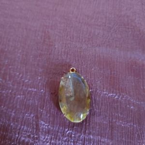 Lemon quartz pendant